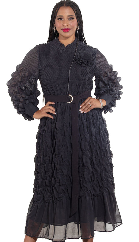 Luxe Moda LM481-BLK Church Dress