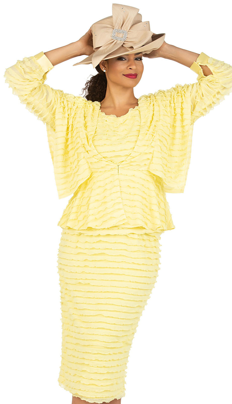 Giovanna 0961-YLW-CO Church Suit