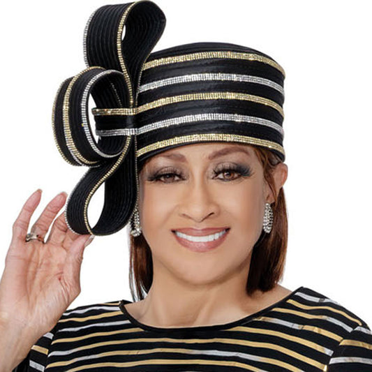 Dorinda Clark Cole 309821-BLK-H-QS Womens Church Hat