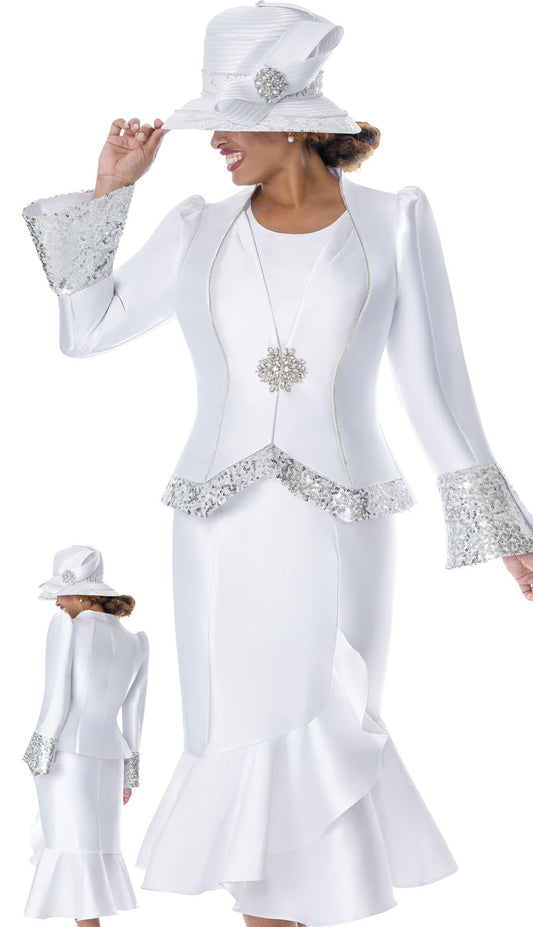 GMI 401903-WHT-QS Church Suit
