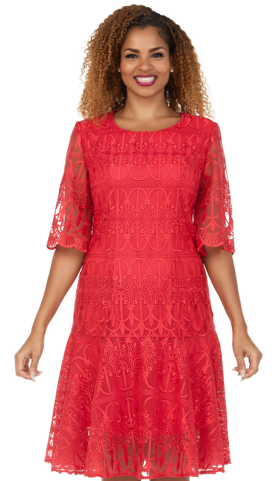 Giovanna D1641-RED Church Dress