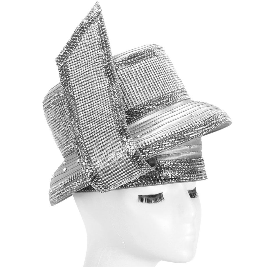 Giovanna HR22143-SLV Church Hat