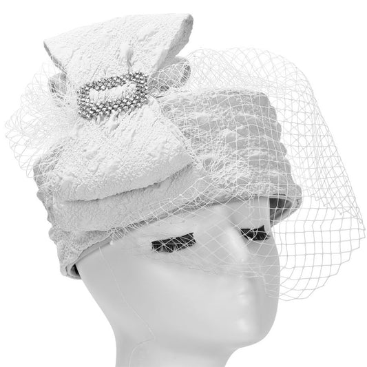 Giovanna H0948-WHT-QS Womens Church Hat