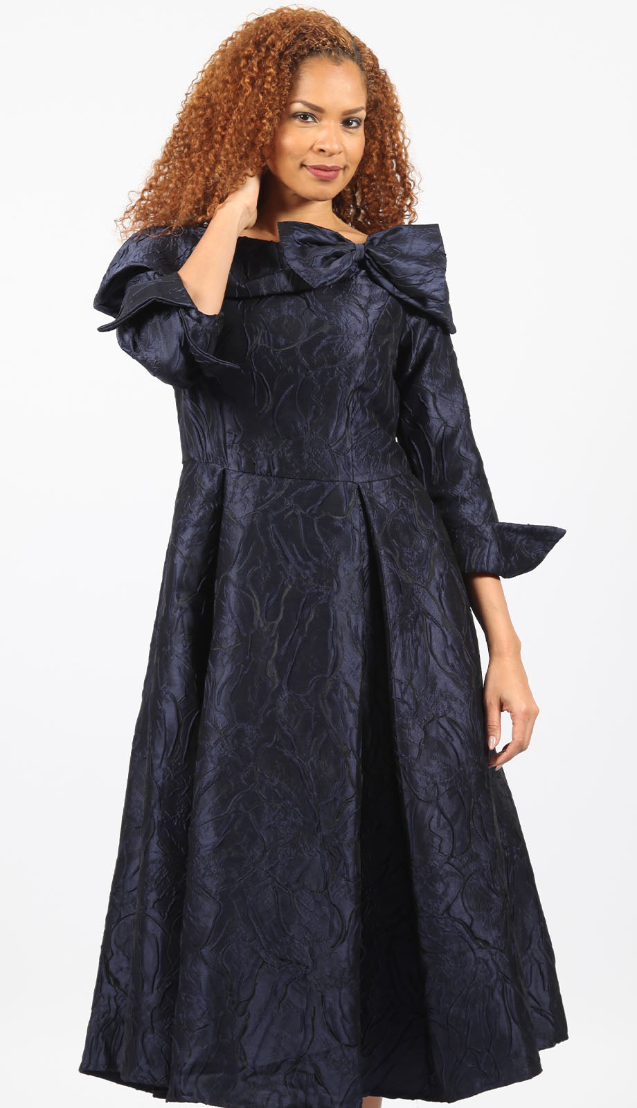 Diana Couture 8757-NVY-CO Church Dress