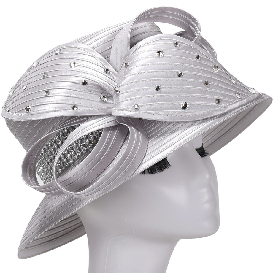 Giovanna HR1068-SLV Church Hat