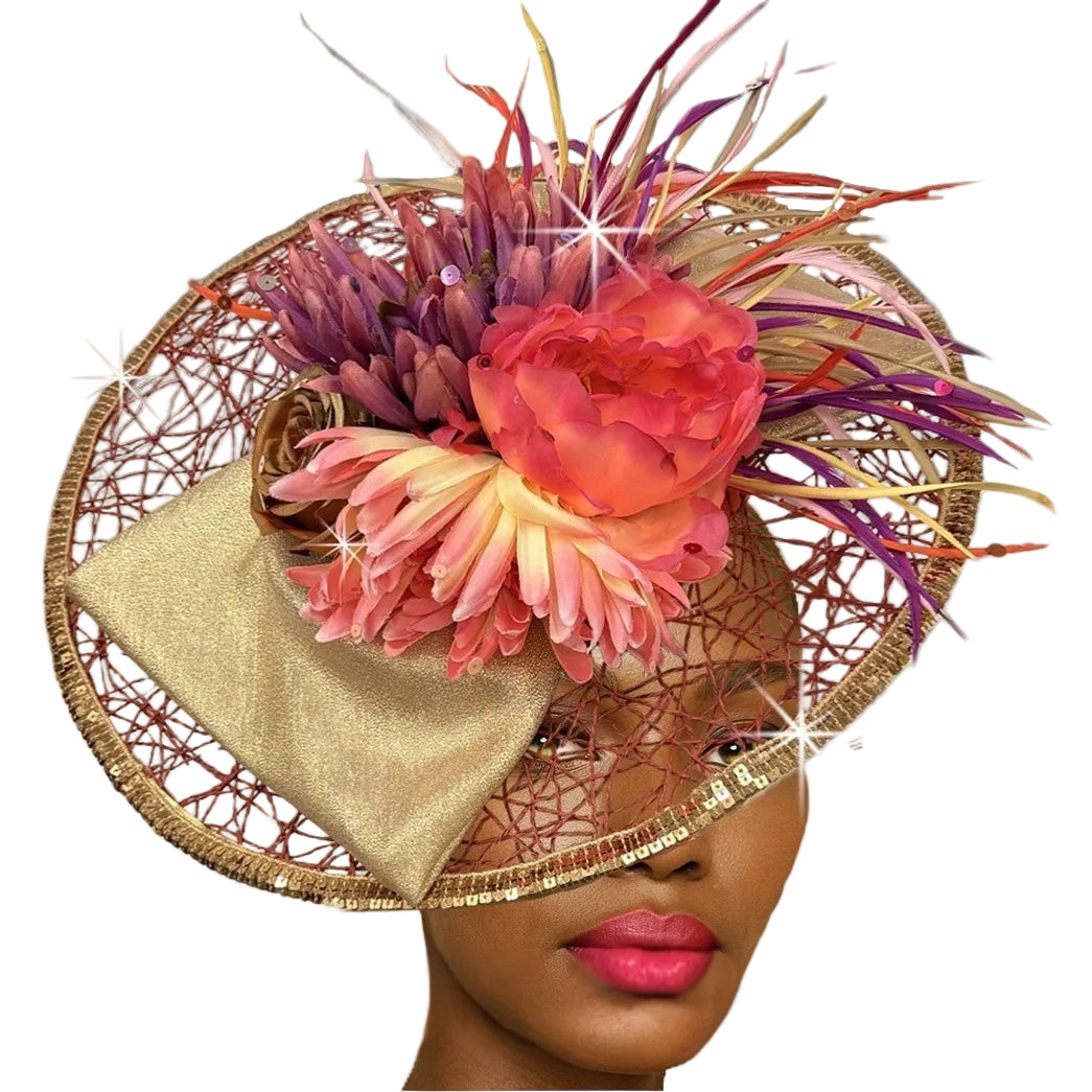 Honeycomb FA3140-spice Church Fascinator