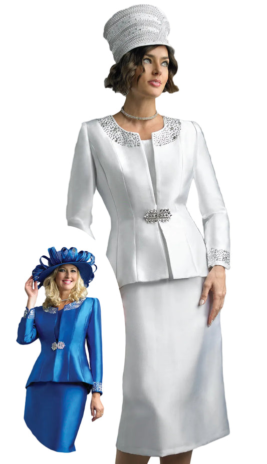 Lily And Taylor 3800-WHT Church Hat