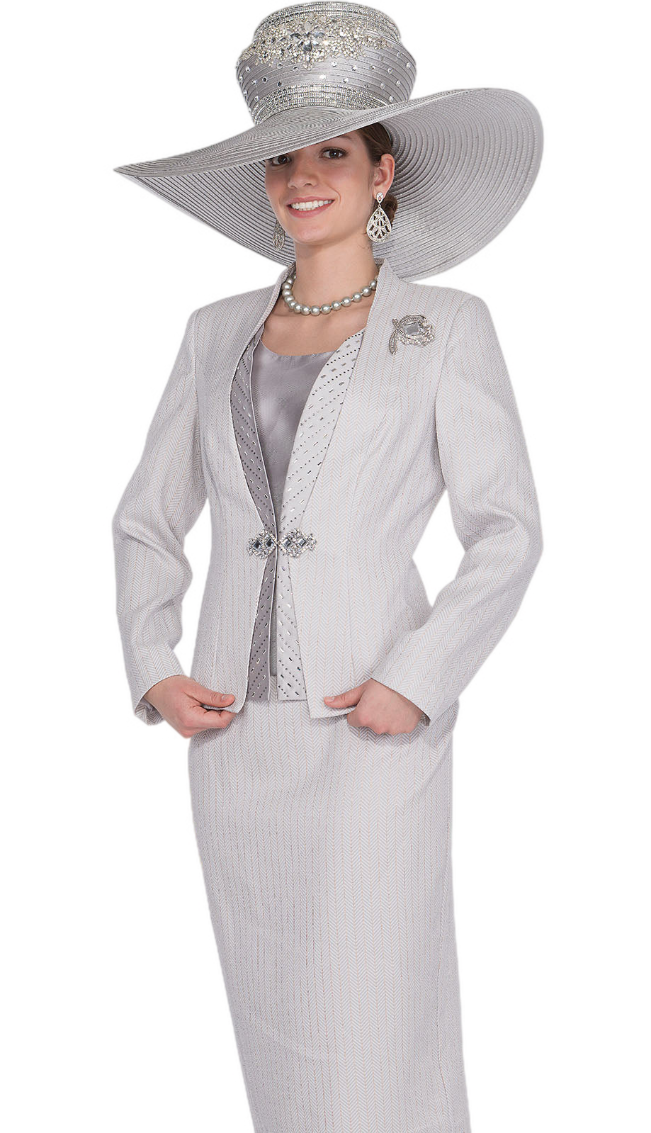 Champagne Italy 6009-GRY Church Suit