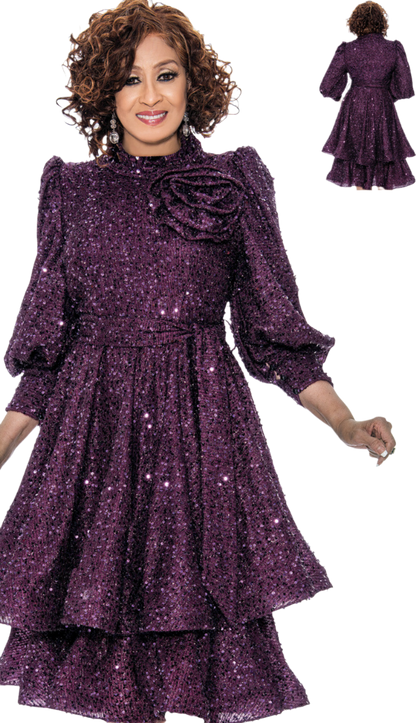 Dorinda Clark Cole 309191-PUR-IH Church Dress