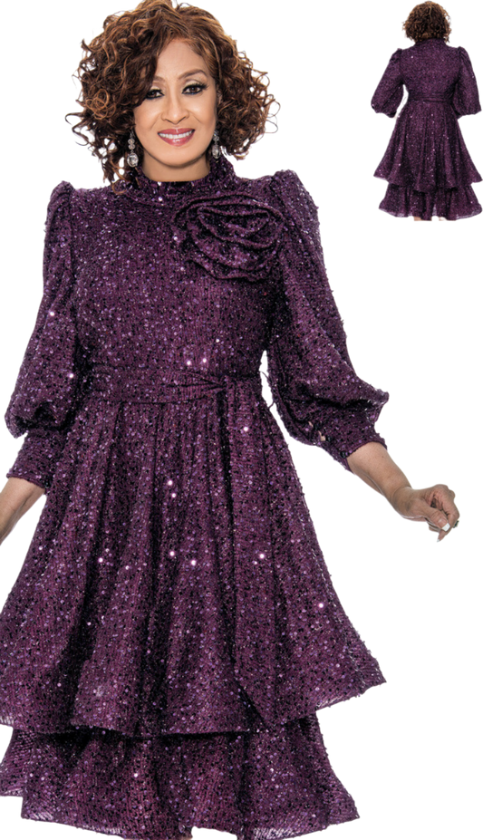 Dorinda Clark Cole 309191-PUR-IH Church Dress