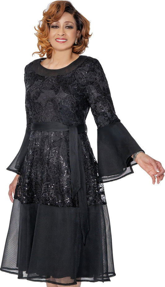 Dorinda Clark Cole 309991-BLK-QS Church Dress
