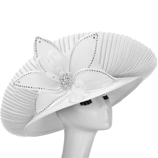 Giovanna HR1069-WHT Church Hat