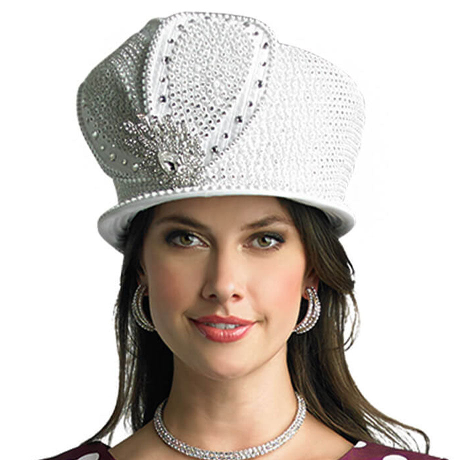 Lily and Taylor H194-WHT Church Hat