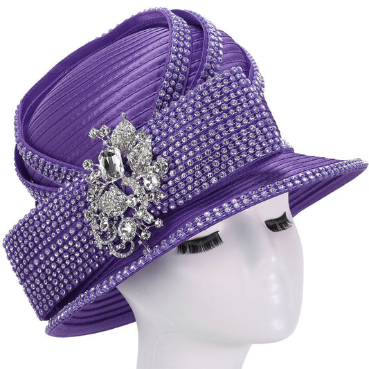 Giovanna HR22129-PUR-QS Church Hat