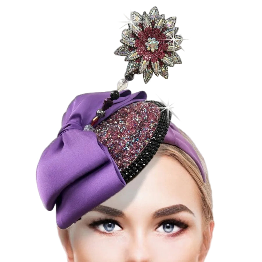 GINGER FA3351-VI Church Fascinator