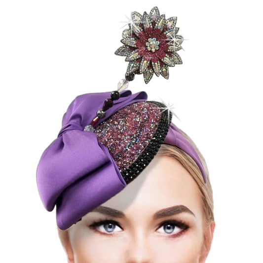 GINGER FA3351-VI Church Fascinator