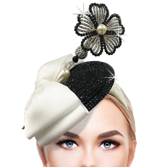 GINGER FA3351-WB Church Fascinator