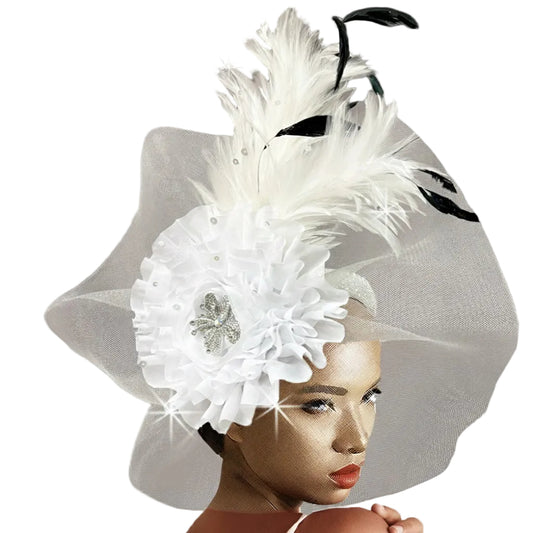 COSETTE FA3391-WHT Church Fascinator