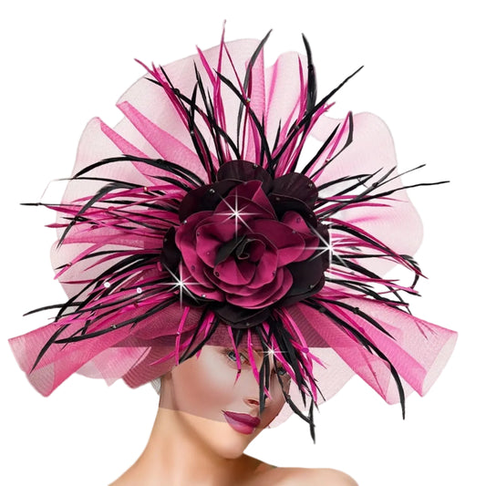 Church Hat 3395 ST. REGIS-Fuchsia-black