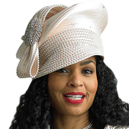 Lily And Taylor H380-WHT Church Hat