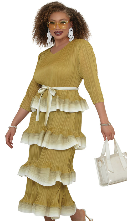 Luxe Moda LM518-OLV Church Dress