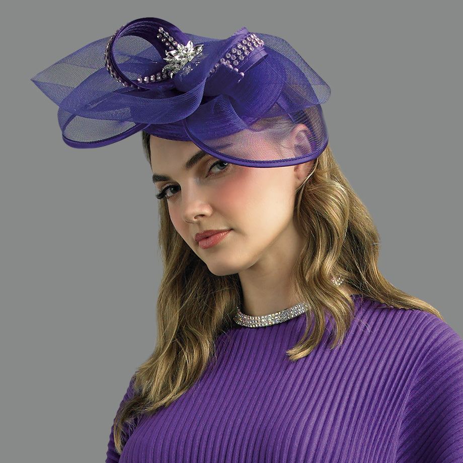 Lily And Taylor H132-PUR Church Hat