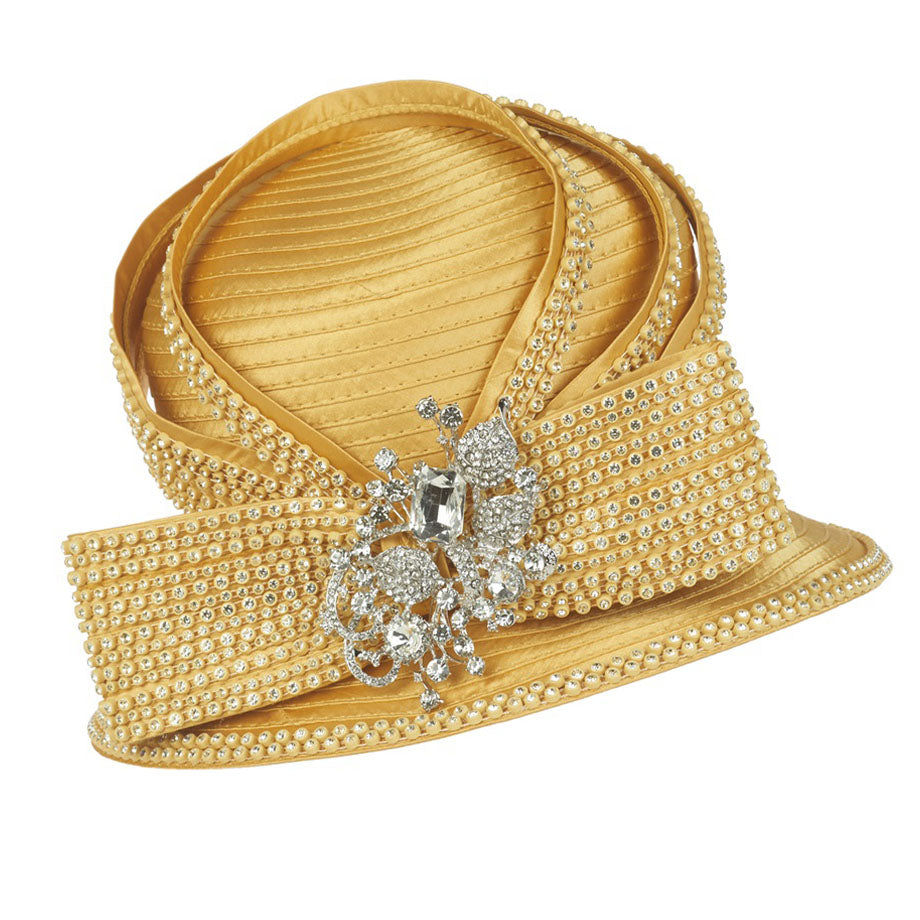 Giovanna HR22129-GLD-QS Church Hat