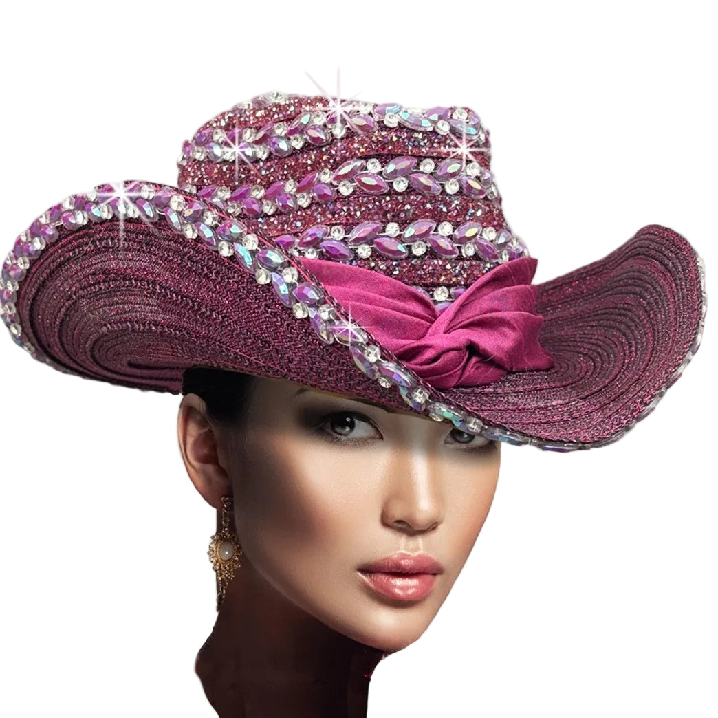 Church Hat SC3408 Boots-N-Bling-Berry AB