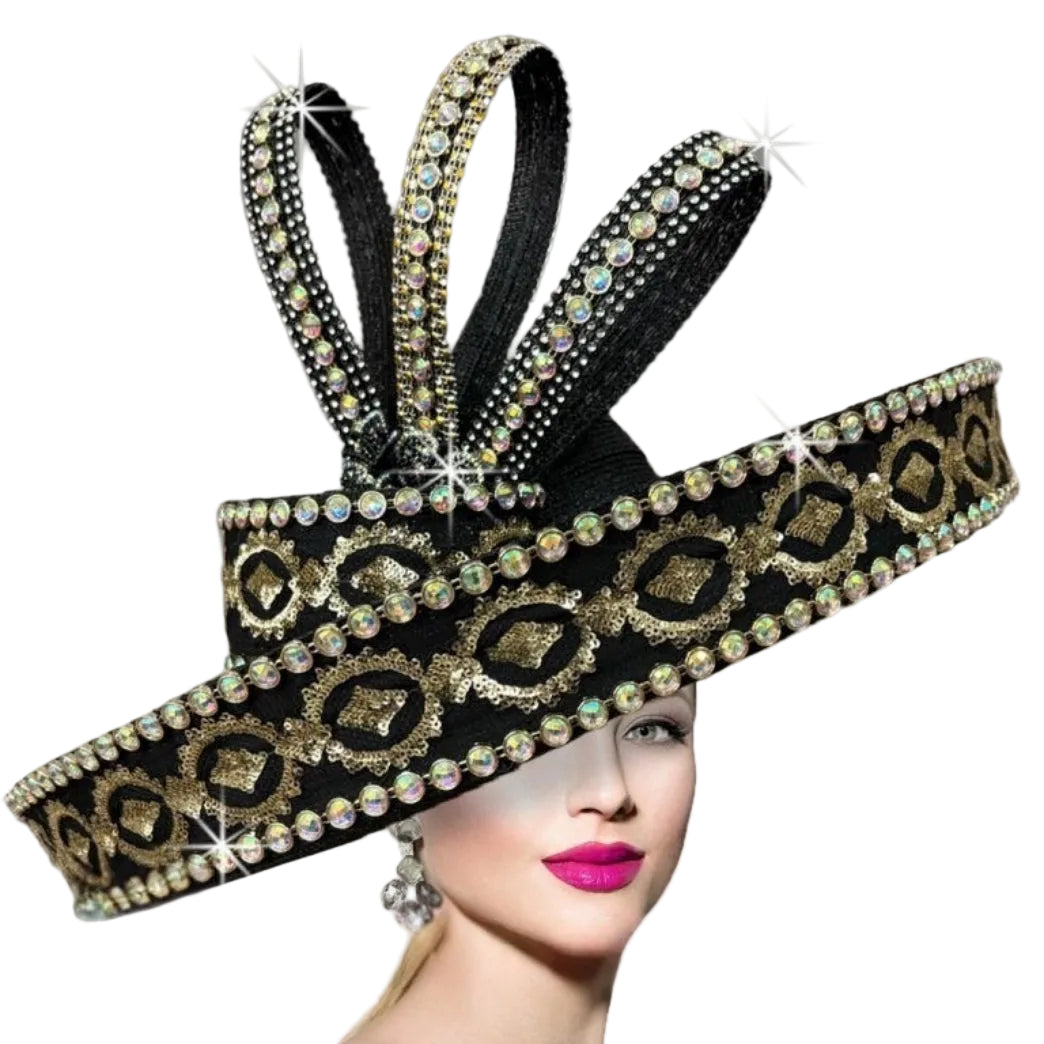 Church Hat 3412 CELESTIAL-BLACK-GOLD