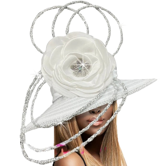 Church Hat  3419 HULA HOOP-WHITE