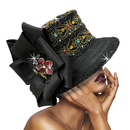 Church Hat 3425 FRUITCAKE-BLACK MIX