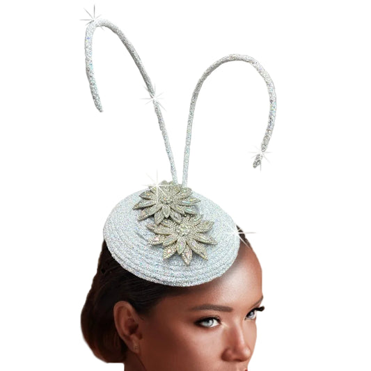 FA3427 CRICKET-WHITE Church Fascinator