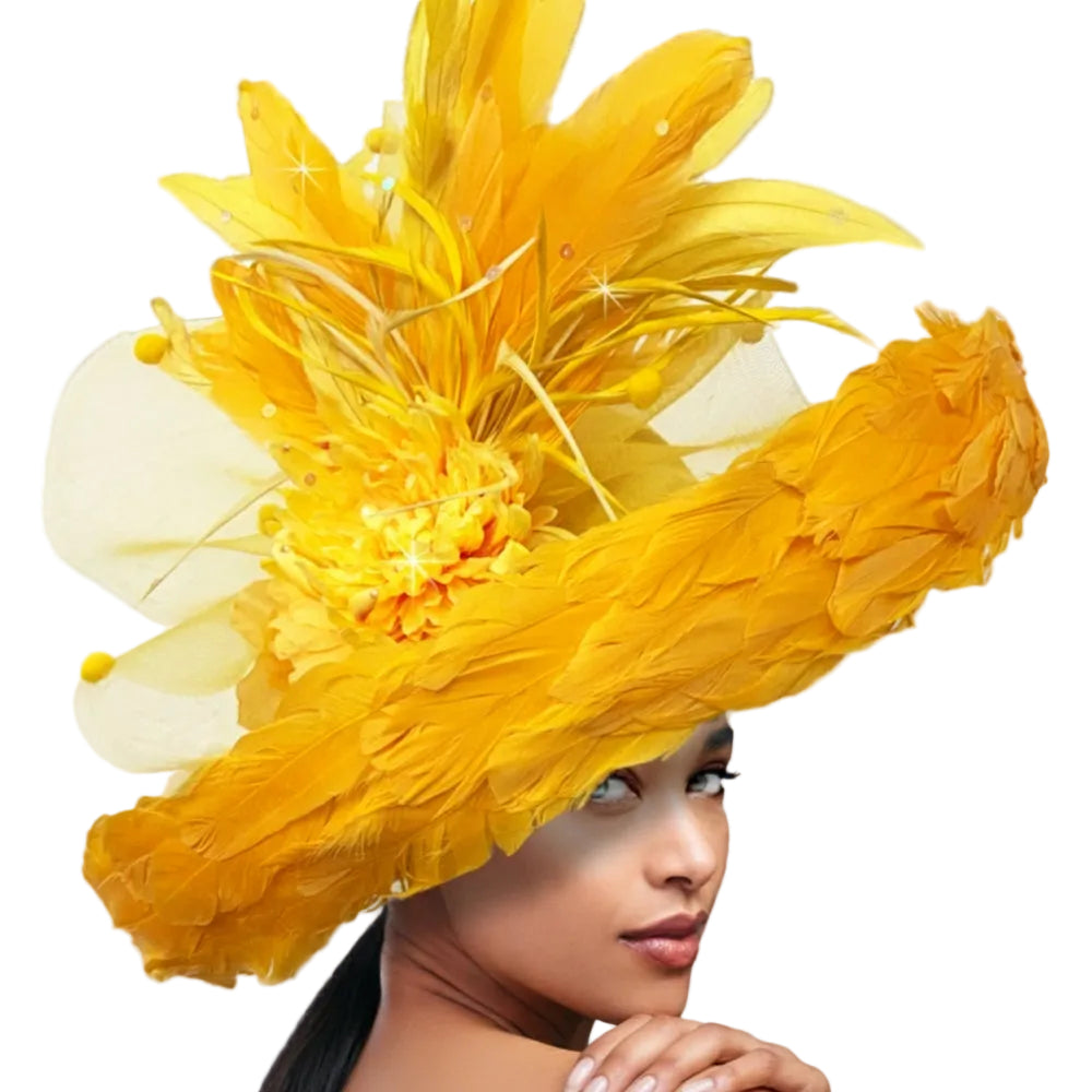 3464 STARLING-QS-Yellow Church Hat