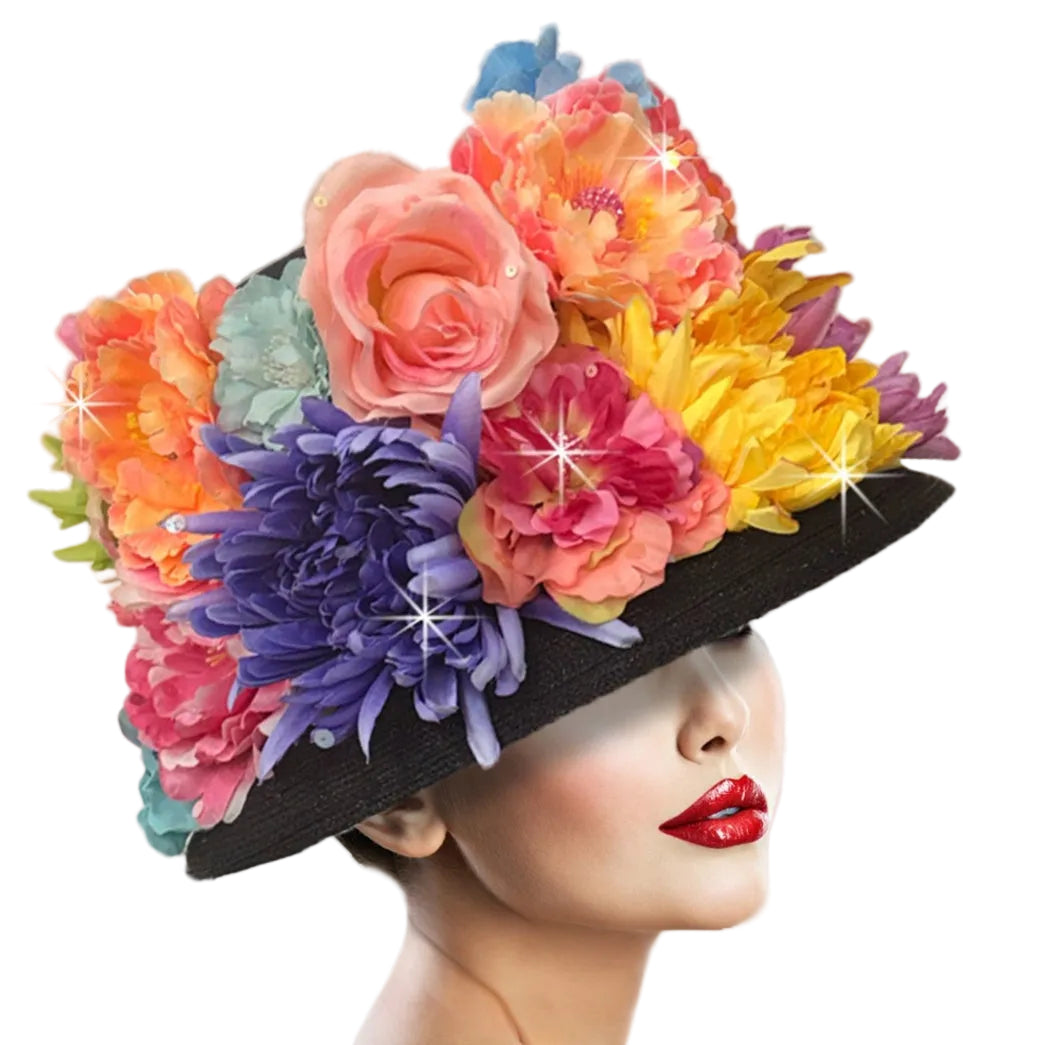 Church Hat 3495-MULTI-FLOWER