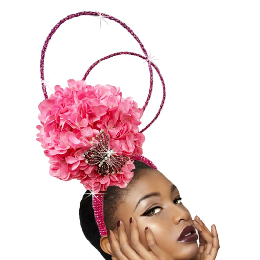 FA3498 Pirouette-Pink Church Fascinator