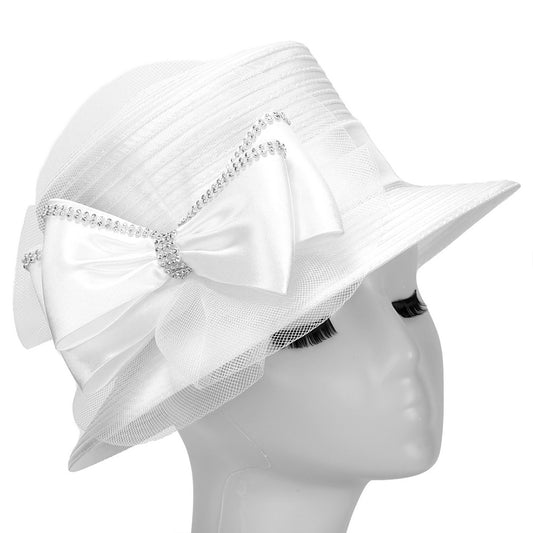 Giovanna HR1070-WHT Church Hat