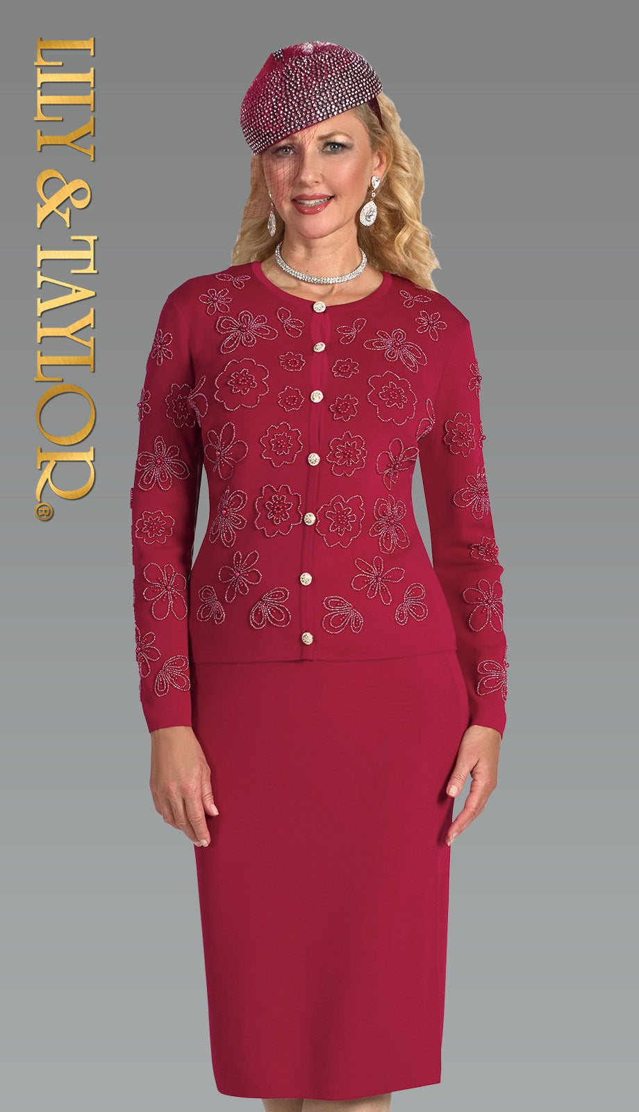 Lily And Taylor 992-BUR Church Suit