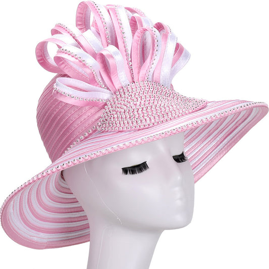 Giovanna HR22120-PKWH Church Hat