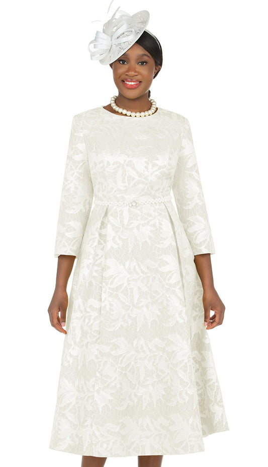 Giovanna D1563-WHT-CO Church Dress