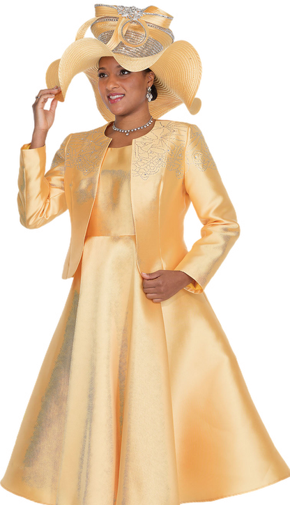 Elite Champagne 6063-GLD Jacket Dress-Hat