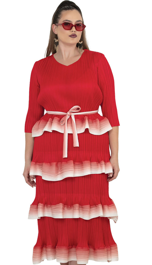 Luxe Moda LM518-RED Church Dress