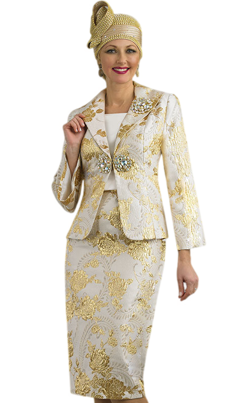 Lily And Taylor 4579-GLD Church Suit