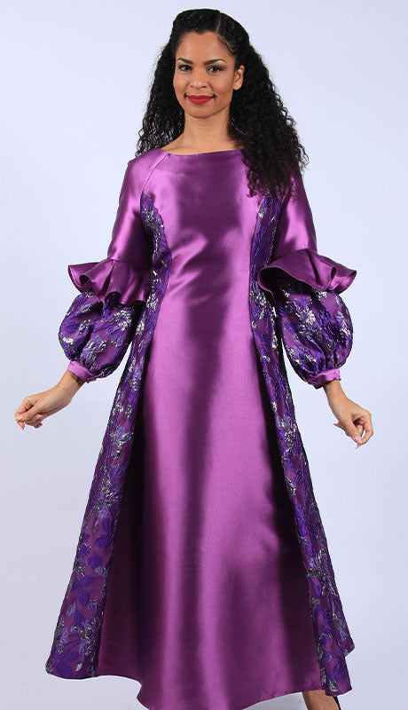 Diana Couture 8664-PUR-CO Church Dress