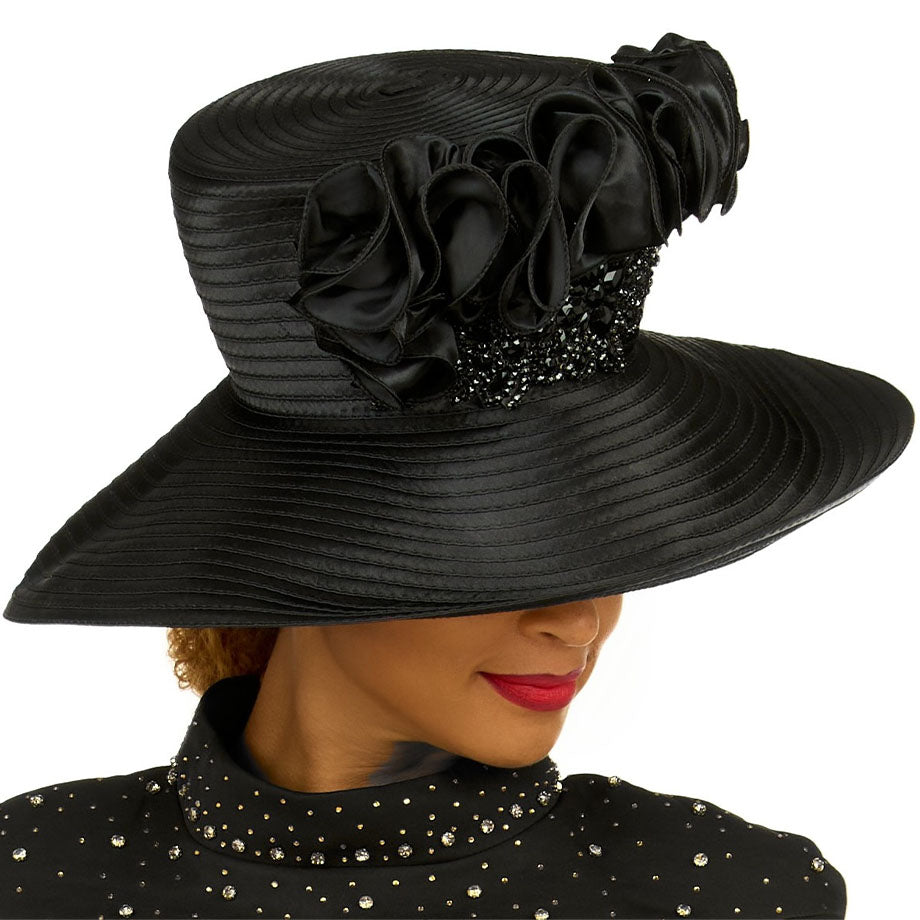 Giovanna HR22160-BLK Church Hat