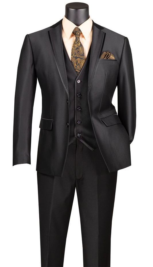 Vinci SV2D-1-BLK Mens Suit