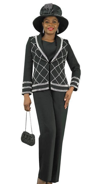Lily And Taylor 4838-BLK-Hat