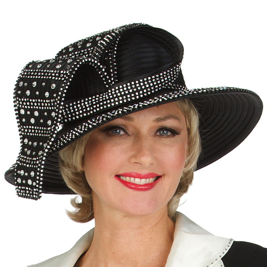 Giovanna HR22130-BLK-QS Church Hat