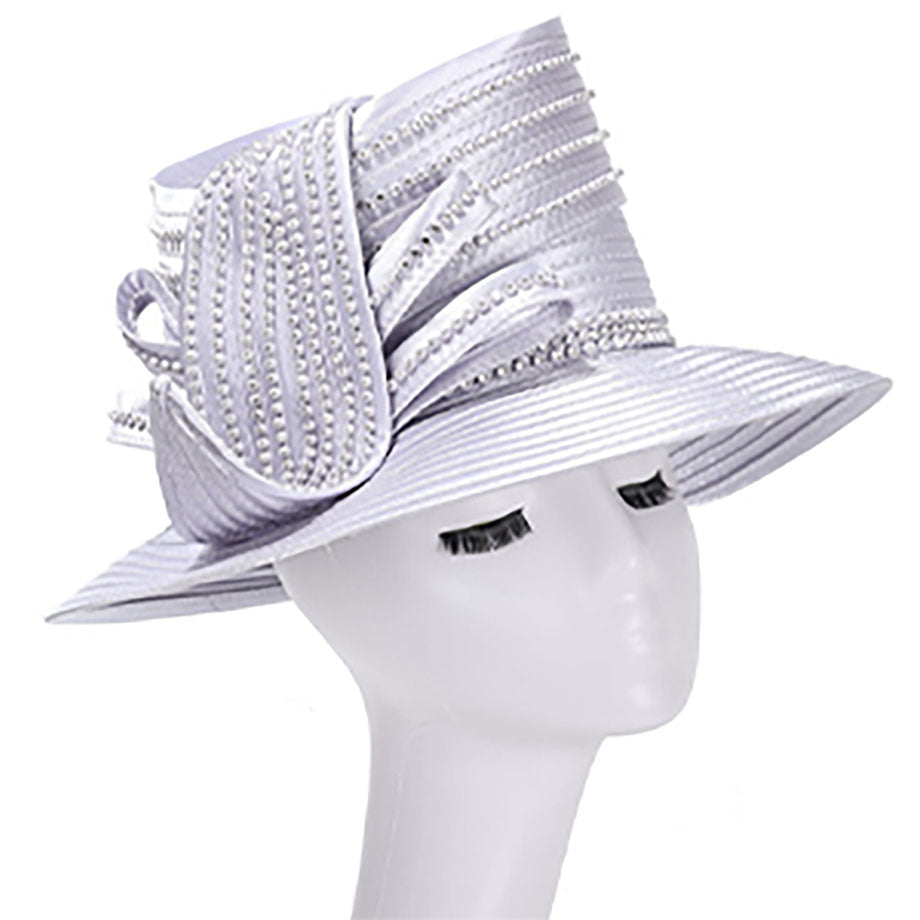 Giovanna HR22118-SIL Church Hat