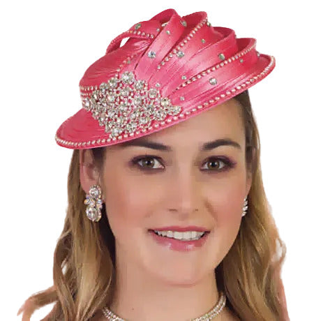 Lily And Taylor H718-PNK-QS Church Hat