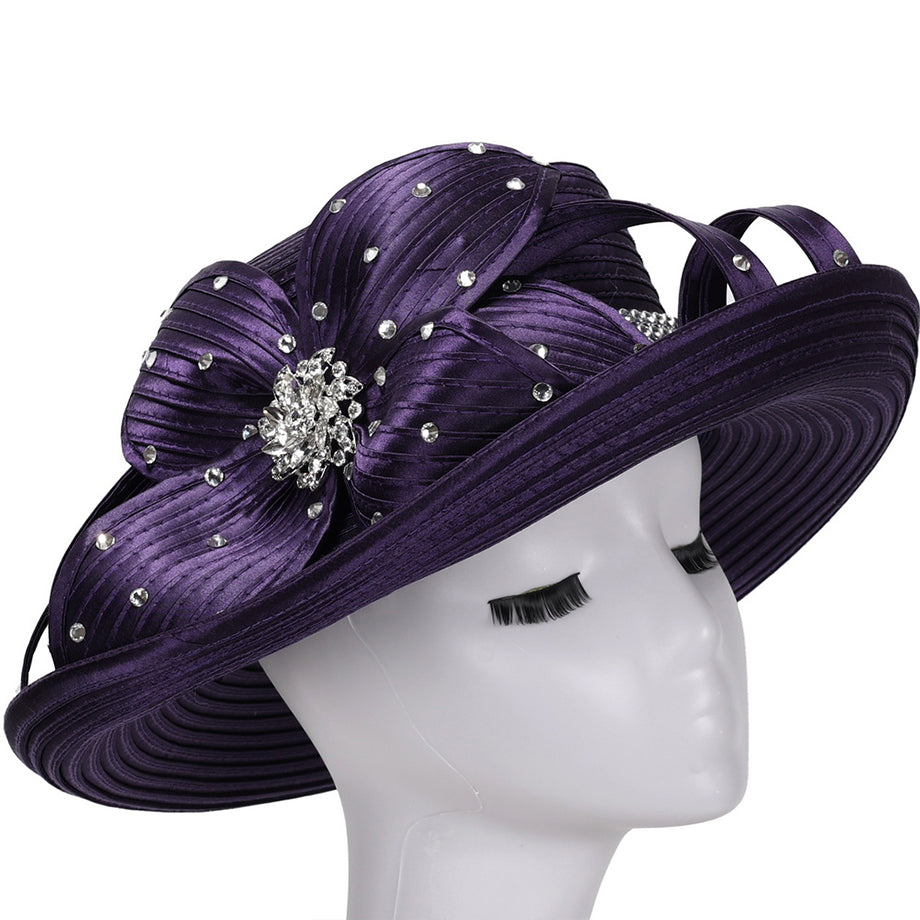 Giovanna HR1071-PUR Church Hat